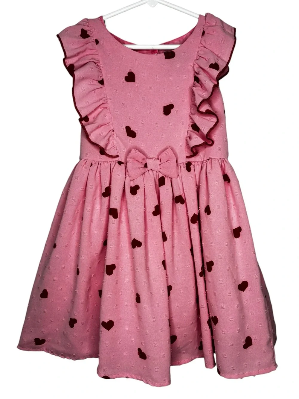 Lilt Girls Pink Red Heart Sleeveless Dress Valentines Dance Size 6